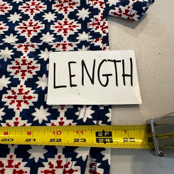 Intimately‎ Free People Snowflake Geo Print Turtleneck Top XL Red White Blue - Picture 8 of 8